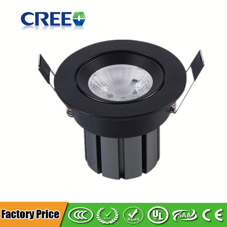 2.83in 5/7/10/12W LED COB Ceiling Light - Flush Mount LED Downlight-1600LM-10/23/36°Light speed angle